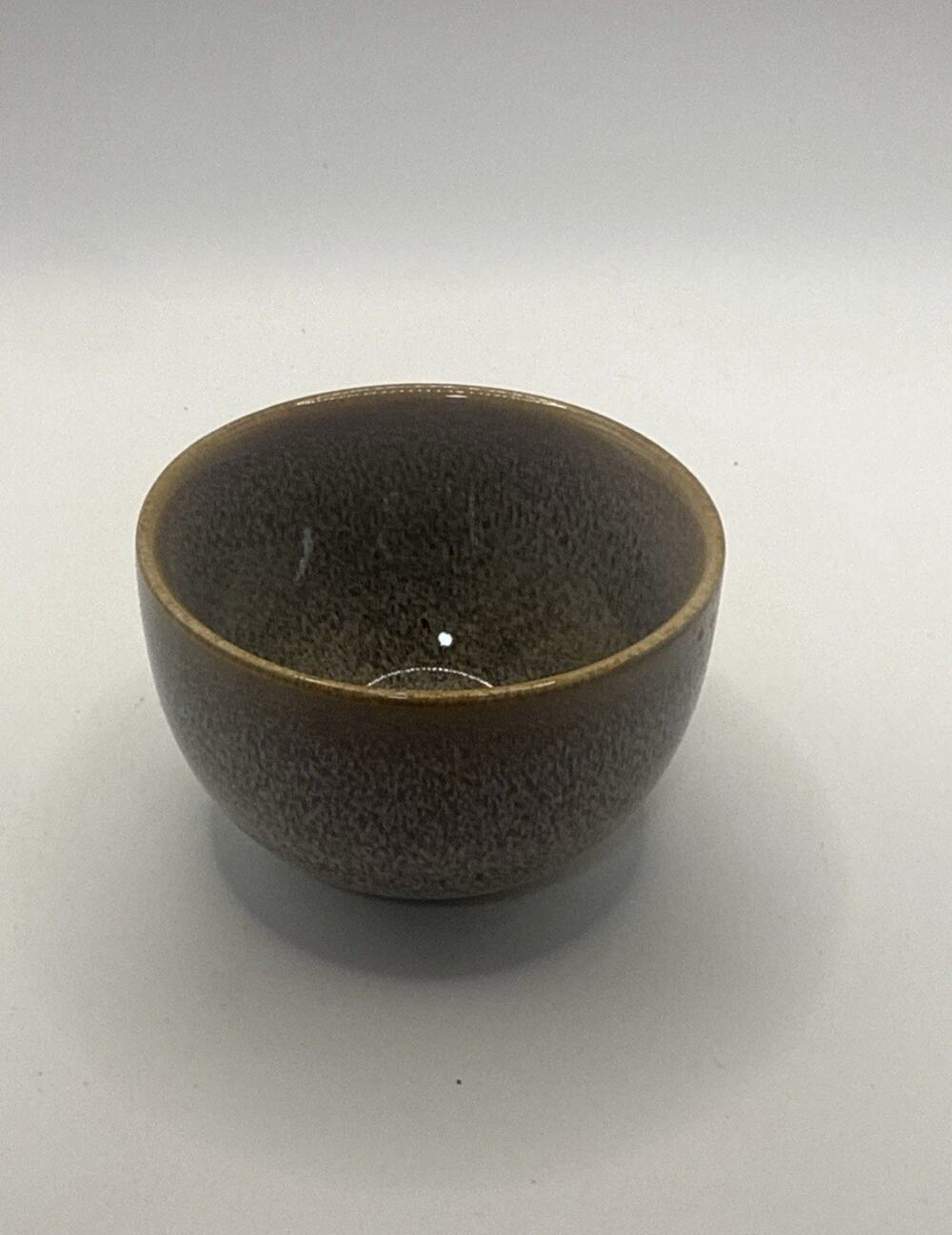 "Bombay Company Small Brown Ceramic Bowl Cup Speckled Stoneware 3in